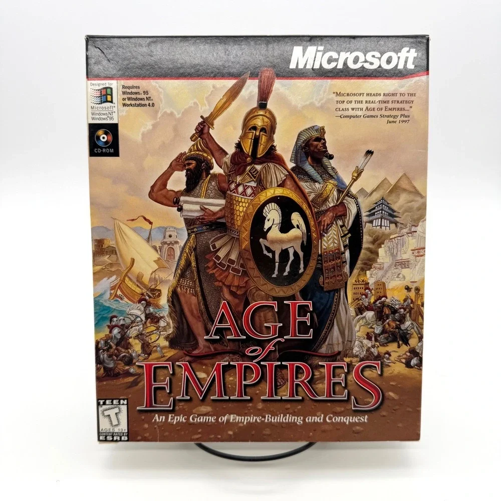 Age of Empires PC CD-ROM Big Box 1st Edition CIB Windows 95 Vintage Game
